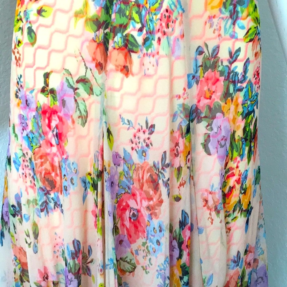 Anthropologie Savannah Silk floral print Dress by Meadow Rue - Picture 8 of 12